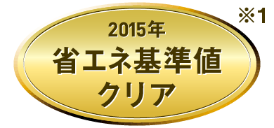 2015年省エネ基準値クリア商品