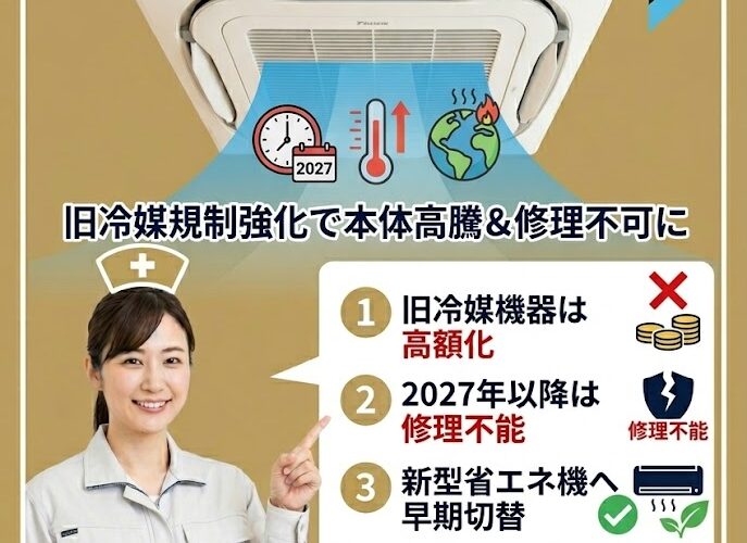 【空調の2027年問題】業務用エアコンは今後値上がりする！？経営者が今知っておくべき規制強化と対策