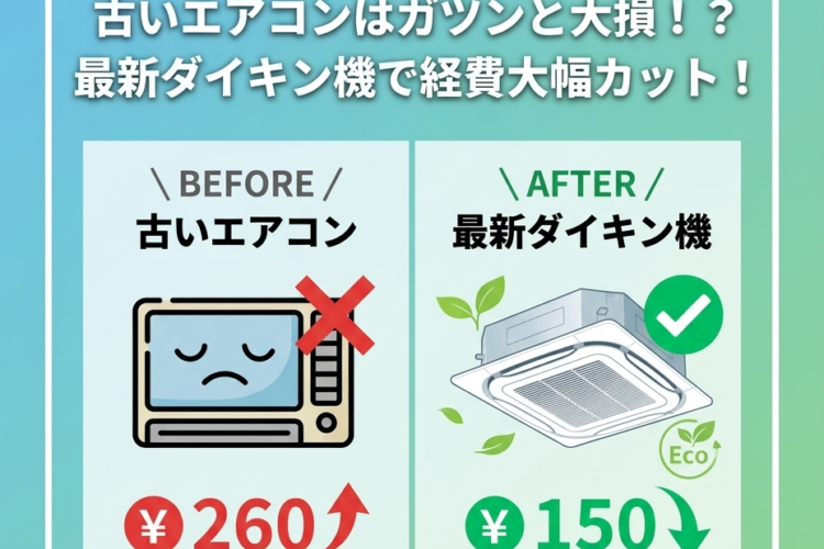 【経費削減】古いエアコンを見直そう!夏の電気代を賢く空調コスト削減案